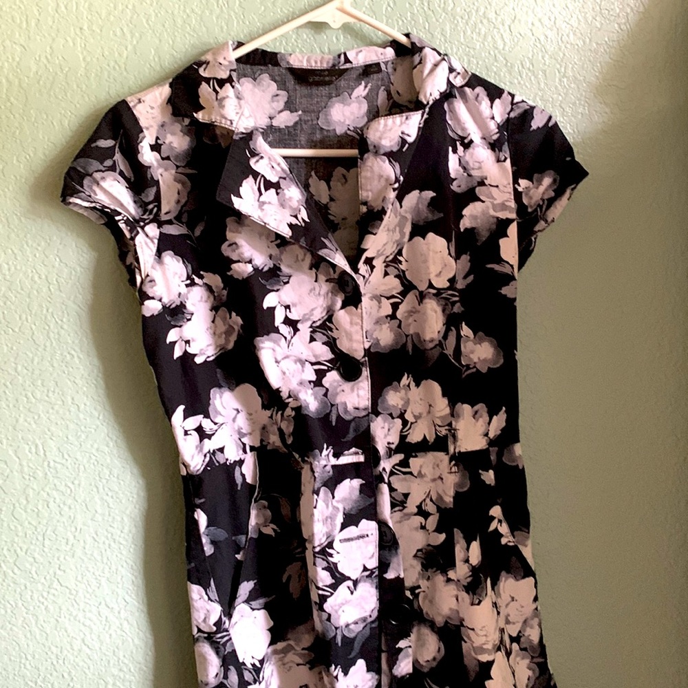 Black floral dress